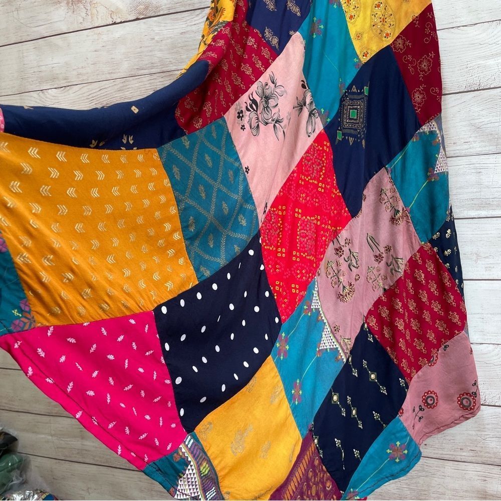 ANA & ROSE PATCHWORK‎ MIDI DRESS…ACTUAL PATCHWORK - Picture 9 of 9